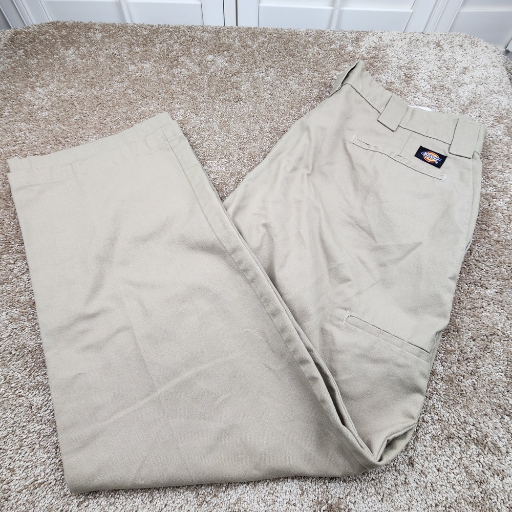 Dickies Regular Straight Leg Utility Work Pants Beige‎ Casual Men's 38x30